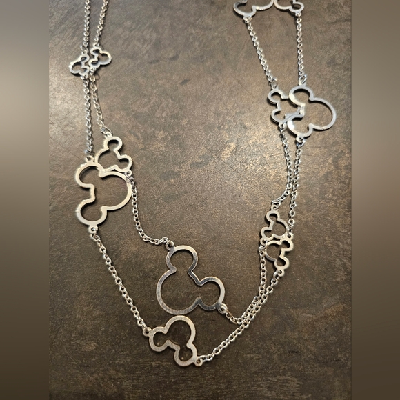 Disney Mickey Mouse Icons 30" Double Necklace EUC 60" Long (Doubles to 30") - Picture 2 of 8